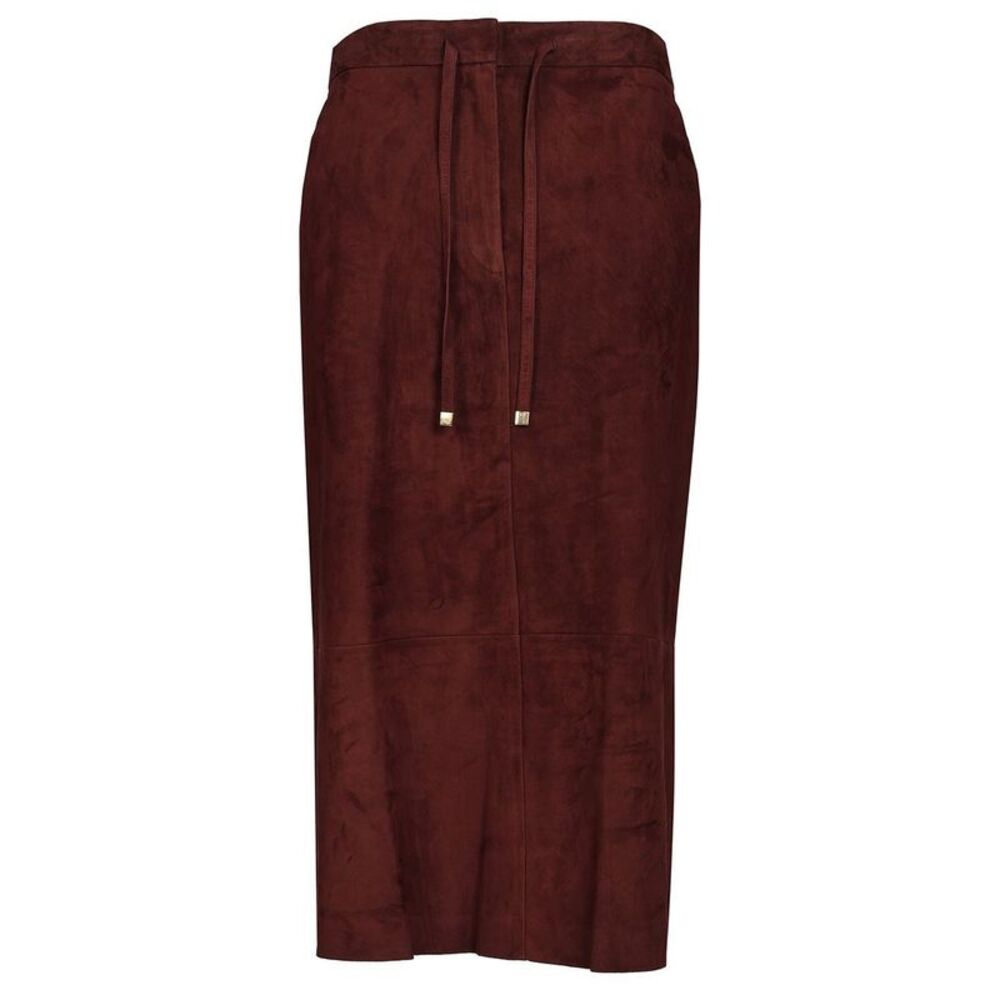 'S Max Mara Women Suede Longuette Skirt